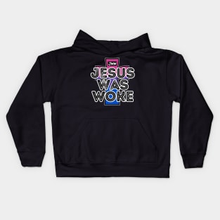 Jesus Was Woke - Bisexual Pride Kids Hoodie